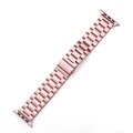 Rose gold stainless steel three-link replacement band compatible with Apple Watch - 20mm / Pink Gold