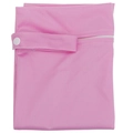 Pink multi-functional diaper storage bag with zipper and hanging snap strap - 15*18cm / Pink