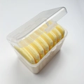 Mini soft velvet triangle powder puff set in a transparent storage box with yellow sponges - Yellow / 8PCS Boxed