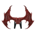Alas de dragón rojas para adultos con textura de escamas y correas elásticas de cosplay - Talla única / Rojo