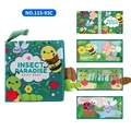 Infant quiet book with insect paradise theme featuring velcro interactive soft pages - Insect Animal Theme (115-93C)