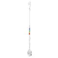 Rainbow crystal suncatcher with hollow paw print pendant and faceted water drop prism - Style 4 - 50mm Pear Drop