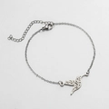 Roestvrijstalen armband met holle kolibrie hanger en karabijnsluiting voor dames - Stalen Vogel