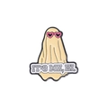 Spilla smaltata a fantasma con occhiali a cuore e scritte It's Me Hi sul banner - Fantasma Giallo (QHXZ244)