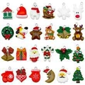 Assorted Christmas alloy enamel charms including Santa, elk and snowman for DIY jewelry - Mixed 24 Resin Christmas Charms-24 Styles 1 Each-29.7g-SN1490