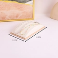 Cream jewelry display stand with dimensions 11.1cm by 22.2cm for necklace presentation - Champagne Arch Bridge Necklace Display