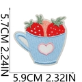 Size chart for strawberry tea cup embroidery patch with height and width dimensions - Strawberry Cup (S30HXZ-095-29)