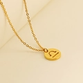 18k gold plated stainless steel Libra zodiac pendant necklace for women - Libra