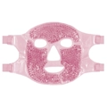 Pink gel bead cooling face mask with adjustable elastic strap for eye soothing therapy - Pink Face Mask