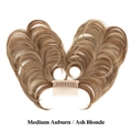 Chignon postiche Auburn moyen Blond cendré avec clip peigne réglable pour femme - Auburn moyen / Blond cendré