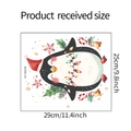 Détail du sticker mural pingouin de Noël HY-M229 avec dimensions de 29x25 cm - 25*29cm (Style Pingouin)