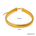 16mm wide gold Tubogas choker in stainless steel with 34+5cm adjustable chain length - 16mm-Gold