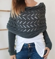 Hollow Long Shawl / Dark Gray