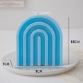 U-shaped light blue arch scented candle with dimensions 9.5x9x2cm for home decor - Geometric Arch (Rosemary Mint)