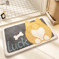 Tappetino da bagno antiscivolo in peluche con motivo a forma di sedere di Corgi - 40*60cm / Corgi Domestico