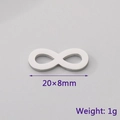Silver infinity symbol pendant in stainless steel, 20x8mm jewelry making accessory - Silver X-Small Infinity Style (KLJ7148-Z)