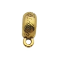 Golden alloy bead charm with abstract texture and hanging ring for DIY jewelry making - 14022-Gold Abstract Texture