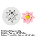 Lotus flower silicone mold with pink petal sample for DIY cake and candle craft - 5#15-1006 Lotus / Gray