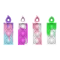 Mini lighter-shaped pop it keychain set in vibrant blue, purple, and green camouflage - Christmas Candle Pop
