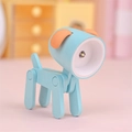 Mini blue puppy LED night light with adjustable joints and cute smartphone stand feature - Dog / Blue