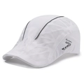 White breathable mesh newsboy cap with Sport Fashion logo for outdoor summer use - Adjustable / White