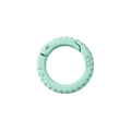 Light green round spring snap hook for keychains with anti-slip texture surface - Emerald Green