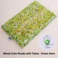 Mixed green 4mm glass seed beads set with tube beads for DIY jewelry making crafts - Green Mixed 4mm with Bugle Beads