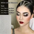 White adhesive acrylic face rhinestones in mixed sizes for sparkling festival makeup look - White Linked Rhinestone Stickers
