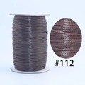 Dark brown waxed cord roll #112 for DIY jewelry braiding and handcrafted accessories - 112 Red Coffee / 2.0mm 80m