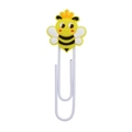 Süße Cartoon-Bienenkönigin PVC-Weichgummi-Büroklammer-Lesezeichen mit Goldkrone - Bienenkönigin