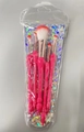 Detailansicht eines 5-teiligen rosa Make-up-Pinsel-Sets in Klarsichthülle mit Holo-Karte - Rot (5 Pinsel)