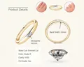 Elegant 925 sterling silver ring with gold plating and emerald cut moissanite stone - Size 5 / Emerald Cut / Gold / 0.2 Carat