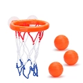 Orange dinosaur bathroom basketball hoop with three mini balls and suction cups - Orange Duck - Bagged - With 3 Balls
