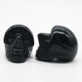 Polished black obsidian crystal skull carving 1-inch Halloween decoration style 16 - Obsidian