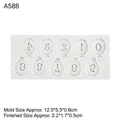 White silicone mold for balloon numbers 0-9 ideal for fondant and chocolate baking - Style 1 Numbers Balloon / Gray