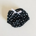 Gepunktete Plüschpuppen-Shorts mit weißer Schleife für 17cm Vinyl-Plüschanhänger - Geeignet für 17cm Anhänger / Schwarz Gepunktete Unterwäsche