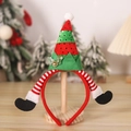 Cerchietto con cappello da elfo di Natale rosso e verde con gambe a righe per feste - Stile Cappello da Elfo Gambe Lunghe