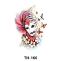 Waterproof temporary tattoo sticker with Venice mask feather butterfly and flower design - Th-160 / 210*148mm