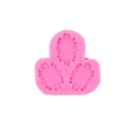 Molde de silicona rosa marco ovalado barroco para fondant y decoraciones de tartas - Rosa