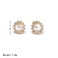Minimalistische 11,5 mm goldene Ohrstecker mit funkelnden Zirkonia-Akzenten - Durchmesser 11.5mm / Gold