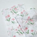 White tissue paper featuring elegant pink tulip patterns for floral and gift wrapping - Tulip Sydney Paper [White]