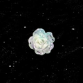 Sweet resin camellia cartilage stud in transparent mint green with glitter finish - Light Green (A907-6#)
