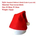Spécifications détaillées du bonnet de Noël rouge en non-tissé pour enfants de moins de 6 ans - Non-tissé Standard Enfants