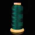 Durable dark green braided nylon cord for jewelry making on a yellow spool - Dark Green