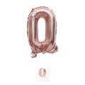 Rose gold 16 inch letter Q foil balloon decoration for birthday party events - 16" / Rose Gold Letter Q (With Backing Card)