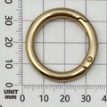 30mm golden spring O-ring buckle for handbags and DIY keychains on measuring mat - 35mm Round Spring Ring / KC Gold