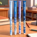 Cute panda astronaut erasable gel pen set in blue and purple colors with bear caps - Space Bear Style Set / Black Ink