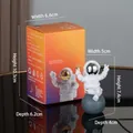 Astronaut figurine in sitting pose with metallic visor and product packaging box - Small Silver-edged Model C (Color Box)