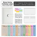 White crocodile pattern A6 binder set with budget cards and cash envelopes - Full Set A6 Money Saving Binder-Crocodile-White