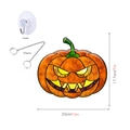 Detailed view of 20cm Halloween pumpkin acrylic decor with hook and chains dimensions - 20x17.7cm / Pumpkin (Small)